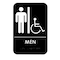 Alpine Industries Mens Braille Handicapped Restroom Sign, Black/White, ADA Compliant, 6x9, PK15 ALPSGN-2-10pk - alternate 1